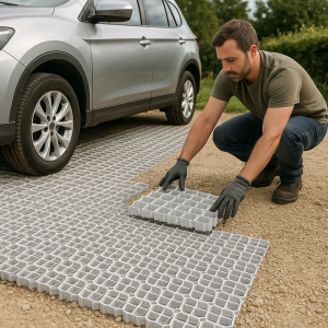 Comment poser une dalle pour stabiliser un parking ?