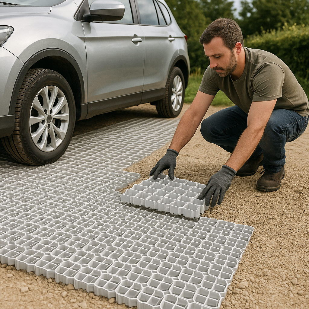 Comment poser une dalle pour stabiliser un parking ?
