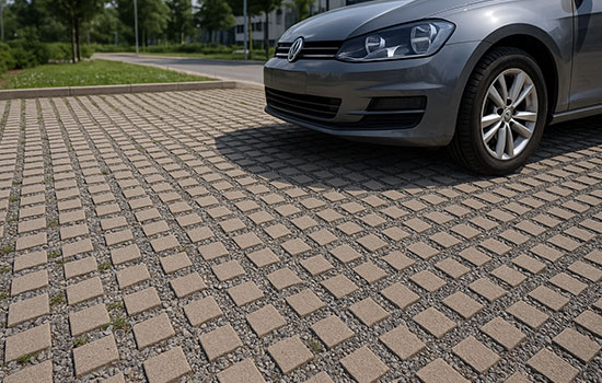 Revêtement perméable carrossable : la solution pour les parkings de collectivités et les espaces urbains.